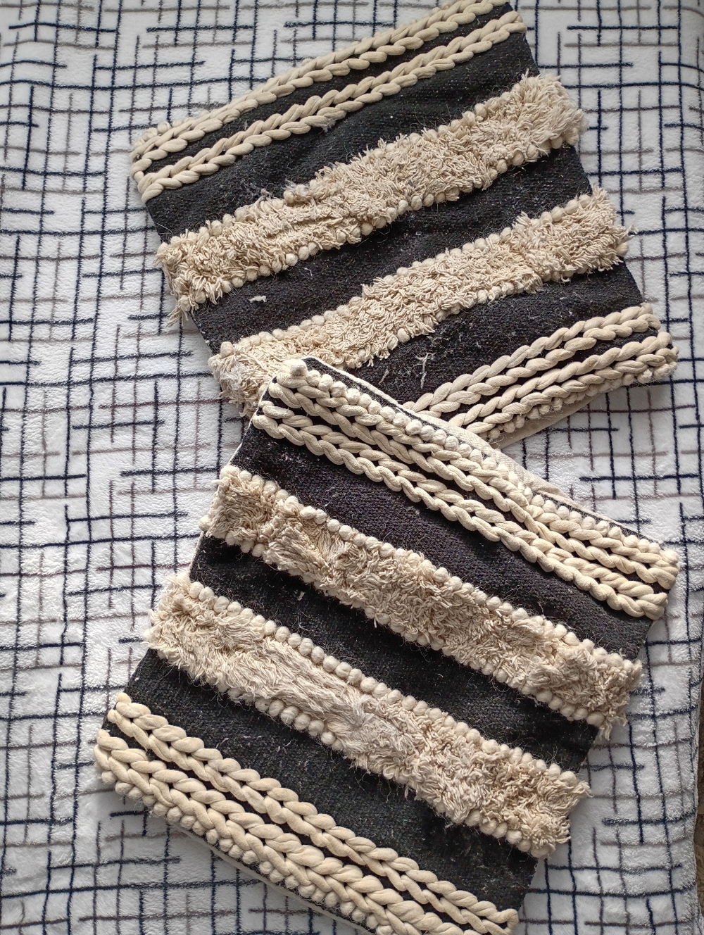 The Urban Port Cotton Chunky Knit Square Pillow Covers LINT